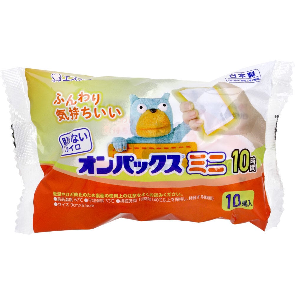 エステー　貼らないオンパックス ミニ 10時間 10個入　1パック（ご注文単位1パック）【直送品】