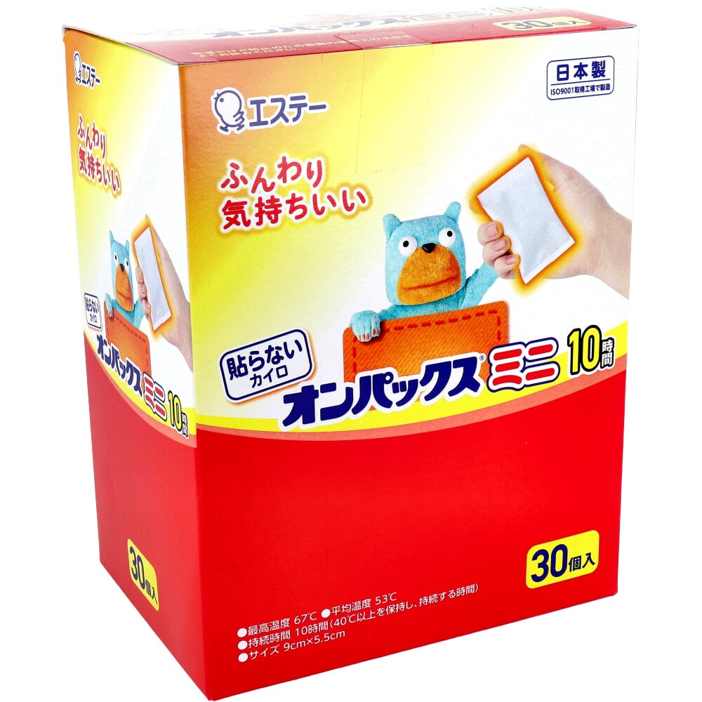 エステー　貼らないオンパックス ミニ 10時間 30個入　1パック（ご注文単位1パック）【直送品】