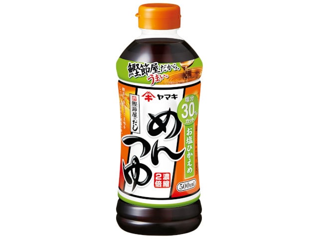 ヤマキお塩ひかえめめんつゆ500ml※軽（ご注文単位12個）【直送品】