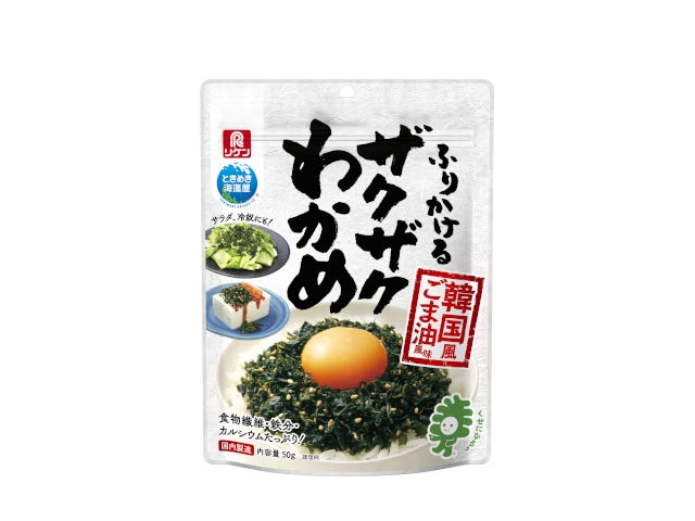 理研ふりかけるザクザクわかめ韓国ごま油50g※軽（ご注文単位12個）【直送品】