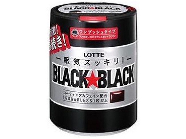 ロッテブラックブラック粒ワンプッシュボトル140g※軽（ご注文単位6個）【直送品】