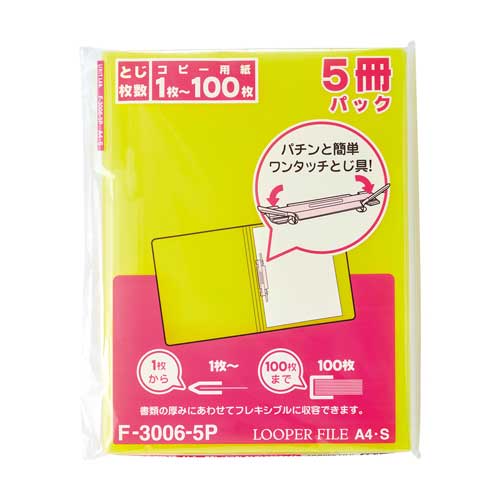 F-3006-5P17 ルーパーファイル＜5冊パック＞ 1個 (ご注文単位1個)【直送品】