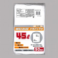 日本技研工業 ゴミ袋　メガバッグス　メタロセン配合　半透明 45L　30枚 ME-45H 1袋（ご注文単位20袋）【直送品】