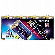 オーム電機 4904530022579 17-2007 東芝 単1形アルカリ乾電池 4本入 IMPULSE（ご注文単位1袋）【直送品】