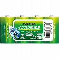 オーム電機 4904530022906 17-2027 東芝 単2形マンガン電池 4本入（ご注文単位1袋）【直送品】