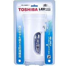 東芝　TOSHIBA 懐中電灯 ホワイト KFL-1800W ［LED /単1乾電池×4 /防水対応］ KFL1800W 1個（ご注文単位1個）【直送品】