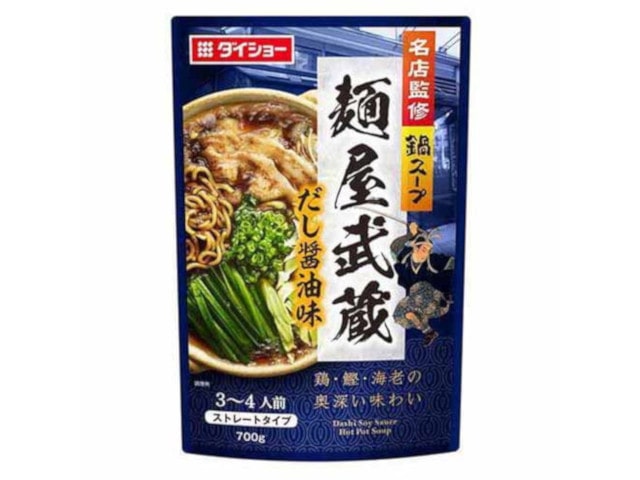 ダイショー名店監修鍋麺屋武蔵だし醤油700g※軽（ご注文単位10個）【直送品】