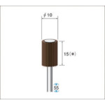 トラスコ中山 ナカニシ フラップサンダー(1Pk(袋)＝5本入)粒度#60外径φ10幅20mm（ご注文単位1パック）【直送品】