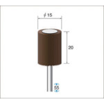 トラスコ中山 ナカニシ フラップサンダー(1Pk(袋)＝5本)粒度#600 φ15×幅20mm（ご注文単位1パック）【直送品】