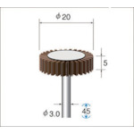 トラスコ中山 ナカニシ フラップサンダー(1Pk(袋)＝5本入)粒度#320外径φ20幅5mm（ご注文単位1パック）【直送品】