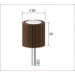 トラスコ中山 ナカニシ フラップサンダー(1Pk(袋)＝5本入)粒度#60外径φ20幅20mm（ご注文単位1パック）【直送品】