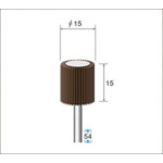 トラスコ中山 ナカニシ フラップサンダー(1Pk(袋)＝5本)粒度#150 φ15×幅15mm（ご注文単位1パック）【直送品】