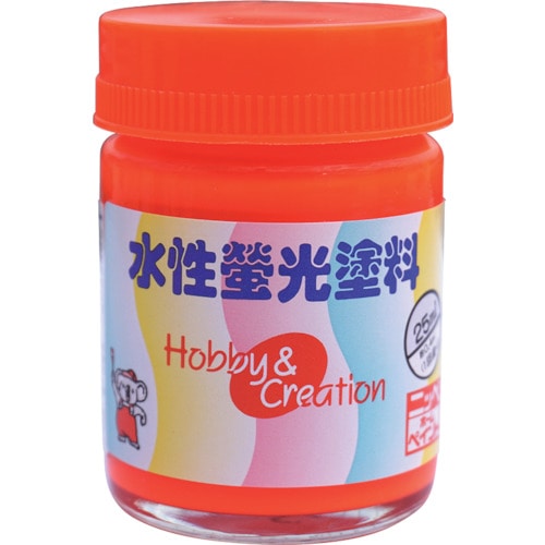 トラスコ中山 ニッぺ 水性蛍光塗料 25ml スカーレット HSC003－25 859-8702  (ご注文単位1個) 【直送品】