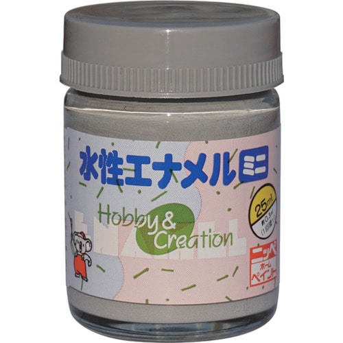 トラスコ中山 ニッぺ 水性エナメルミニ 25ml グレー HSB003－25 859-8674  (ご注文単位1個) 【直送品】