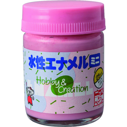 トラスコ中山 ニッぺ 水性エナメルミニ 25ml ピンク HSB007－25 157-8507  (ご注文単位1個) 【直送品】