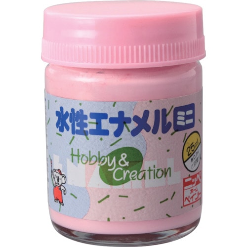 トラスコ中山 ニッぺ 水性エナメルミニ 25ml パステルピンク HSB015－25 859-8684  (ご注文単位1個) 【直送品】