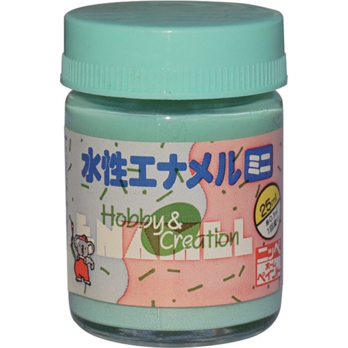 トラスコ中山 ニッぺ 水性エナメルミニ 25ml パステルグリーン HSB017－25 859-8686  (ご注文単位1個) 【直送品】