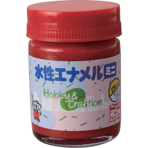 トラスコ中山 ニッぺ 水性エナメルミニ 25ml 朱色 HSB028－25 859-8697  (ご注文単位1個) 【直送品】