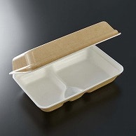 中央化学 軽食容器 街デリBOX 25-16 クラフト 30枚/袋（ご注文単位8袋）【直送品】