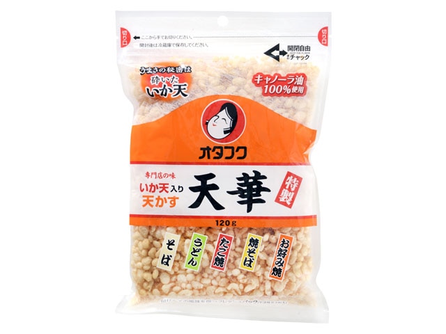 オコノミフーズ特製いか天入り天かす天華120g※軽（ご注文単位10個）【直送品】