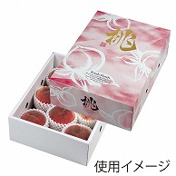 ヤマニパッケージ 桃箱　桃だより 3kg L-2339　10枚/束（ご注文単位4束）【直送品】