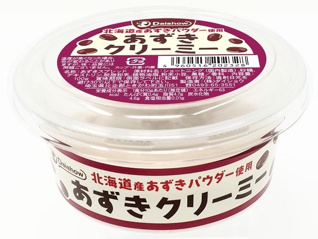 ダイショウあずきクリーミー100g※軽（ご注文単位6個）【直送品】