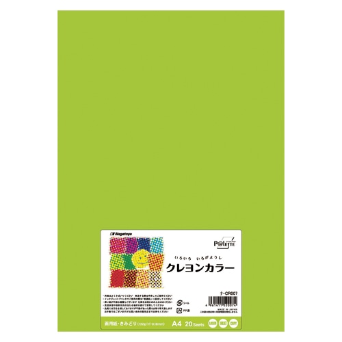 ﾅ-CR007 A4　きみどり　20枚入 1パック (ご注文単位1パック)【直送品】