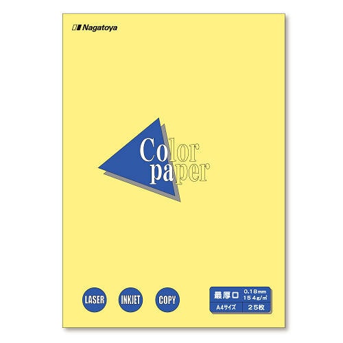 ﾅ-3503 カラーペーパーA4最厚口25P　クリーム 1冊 (ご注文単位1冊)【直送品】