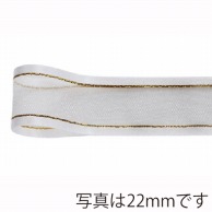 青山 リボン　シェアサテン　ゴールドエッジ　0508 10×30 #01 1巻（ご注文単位1巻）【直送品】