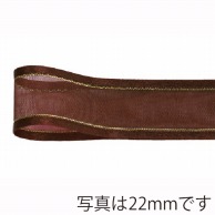 青山 リボン　シェアサテン　ゴールドエッジ　0508 10×30 #21 1巻（ご注文単位1巻）【直送品】