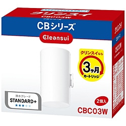 三菱ケミカルクリンスイ　MITSUBISHI　CHEMICAL クリンスイ交換用カートリッジ CBシリーズ  ホワイト CBC03W-NW ［2個］ 1個（ご注文単位1個）【直送品】