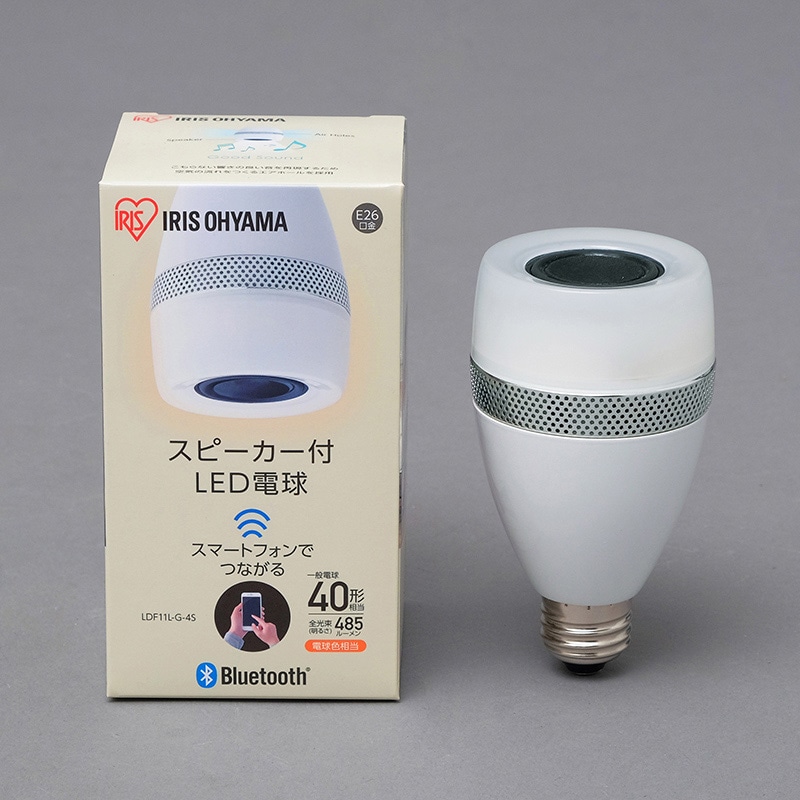 アイリスオーヤマ LEDスピーカー電球　E26口金　広配光タイプ 40形　電球色 LDF11L-G-4S 1個（ご注文単位1個）【直送品】