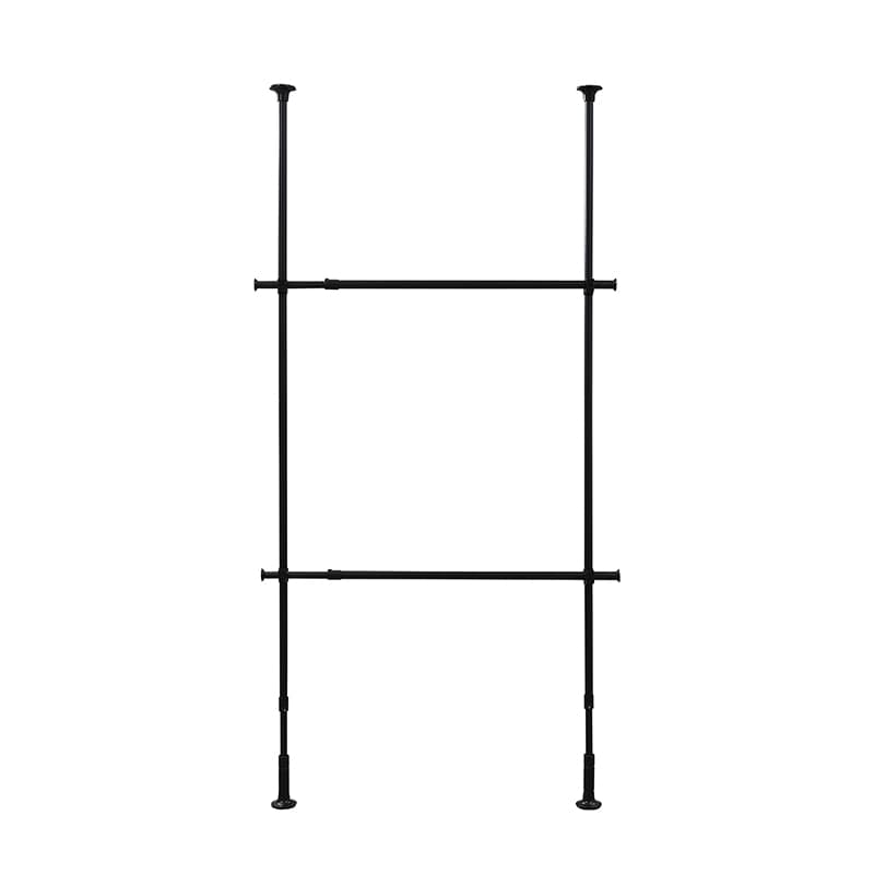 アイリスオーヤマ 突っ張りワードローブ　90～135cm ブラック TWR2-1350 1個（ご注文単位6個）【直送品】