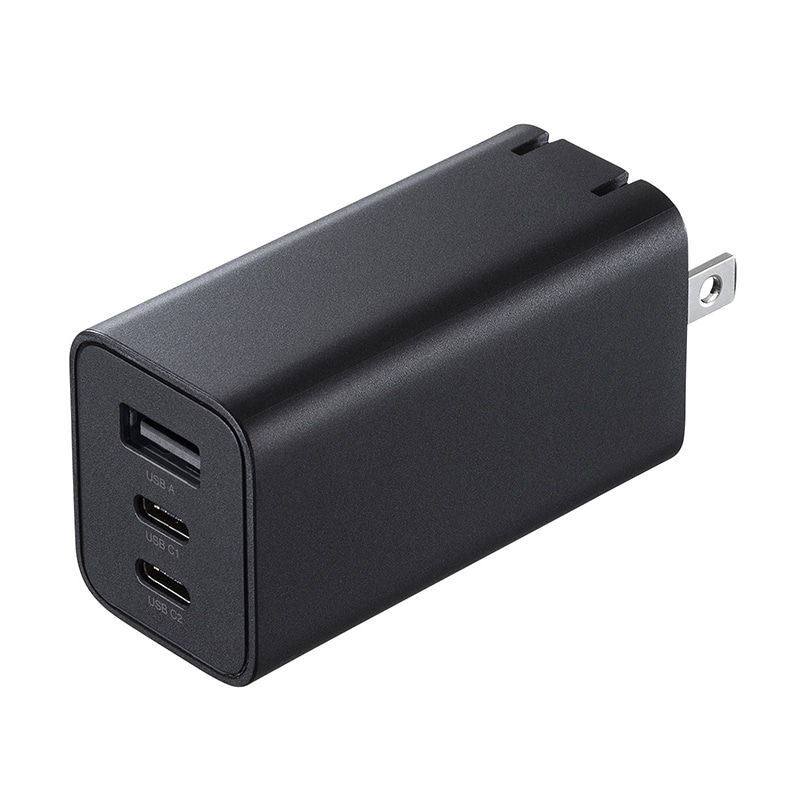 サンワサプライ USB　PD対応AC充電器 PD65W・C×2＋A×1 ACA-PD95BK 1個（ご注文単位1個）【直送品】