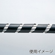 サンワサプライ ケーブルタイ　スパイラル　2m巻き 内寸直径20mm　ブラック CA-SP20BK 1個（ご注文単位1個）【直送品】