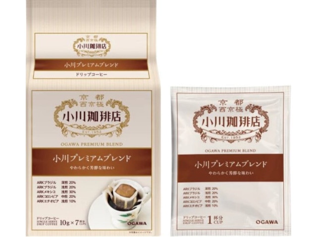 小川珈琲プレミアムブレンドドリップコーヒー70g※軽（ご注文単位6個）【直送品】