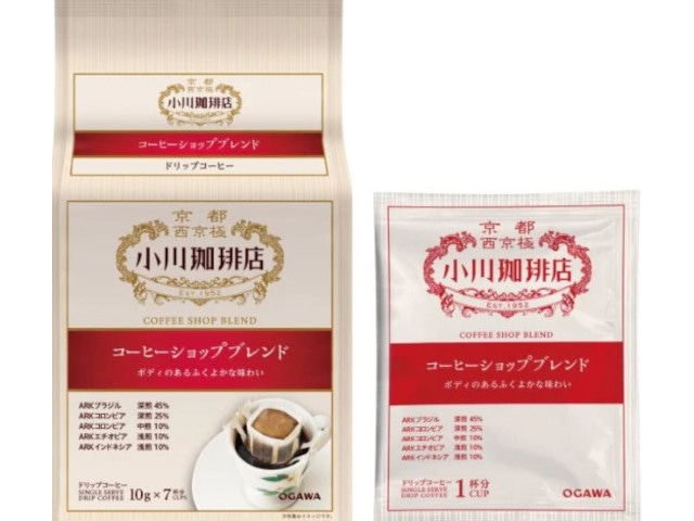 小川珈琲コーヒーショップブレンドドリップコーヒー7杯※軽（ご注文単位6個）【直送品】