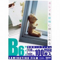 オーム電機 LAM-FB61003 00-5393 ラミネートフィルム100ミクロン B6 100枚（ご注文単位1袋）【直送品】