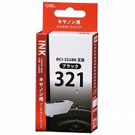 オーム電機 INK-C321B-BK 01-4146 キヤノン互換 BCI-321BK 染料ブラック（ご注文単位1袋）【直送品】