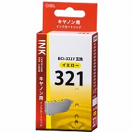 オーム電機 INK-C321B-Y 01-4149 キヤノン互換 BCI-321Y 染料イエロー（ご注文単位1袋）【直送品】