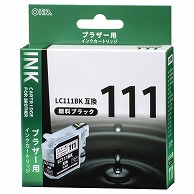 オーム電機 INK-B111B-BK 01-4182 ブラザー互換 LC111BK 顔料ブラック（ご注文単位1袋）【直送品】