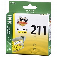 オーム電機 INK-B211B-Y 01-4273 ブラザー互換 LC211Y 染料イエロー（ご注文単位1袋）【直送品】