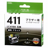 オーム電機 INK-B411-BK 01-7771 ブラザー互換インク LC411BK 顔料ブラック（ご注文単位1袋）【直送品】