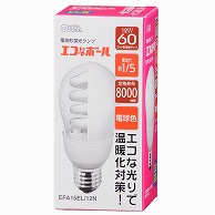 オーム電機 EFA15EL/12N 04-5420 電球形蛍光灯 E26 60形相当 電球色 エコなボール（ご注文単位1袋）【直送品】