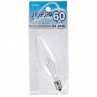 オーム電機 LB-C2260-C 04-6135 シャンデリア球 60W E12 クリア（ご注文単位1袋）【直送品】