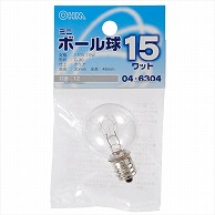 オーム電機 LB-G3215-C 04-6304 ミニボール球 G30 E12/15W クリア（ご注文単位1袋）【直送品】