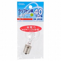 オーム電機 LB-PS3740K-C 04-6316 ミニクリプトン球 40形相当 PS-35 E17 クリア（ご注文単位1袋）【直送品】