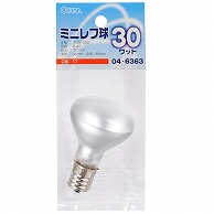 オーム電機 LB-R4730-F 04-6363 ミニレフ球 E17/30W フロスト（ご注文単位1袋）【直送品】