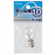 オーム電機 LB-G3210-C 04-6482 ミニボール球 G30 E12/10W クリア（ご注文単位1袋）【直送品】