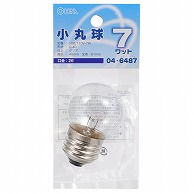 オーム電機 LB-G4607-C 04-6487 ミニボール球 G40 E26/7W クリア（ご注文単位1袋）【直送品】